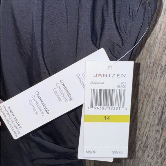 JANTZEN GLAMOUR ONE PIECE BLACK WOMENS SIZE 14 - Picture 6 of 10